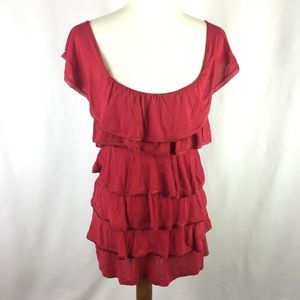 White House Black Market Ruffle Top Size XS